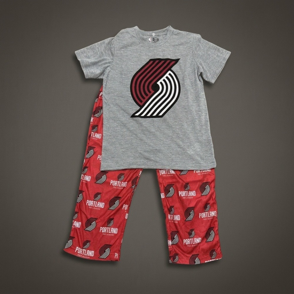 NWT Ultra Game NBA Portland Trail Blazers Youth Boys Pajama Set Large 10-12